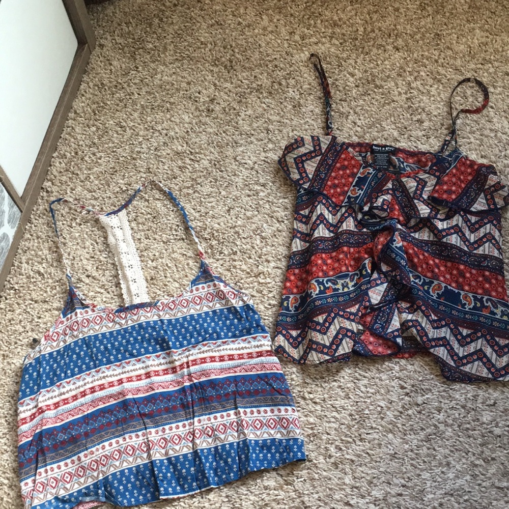4/$15 Set of 2 Cute Summer Crop Tops